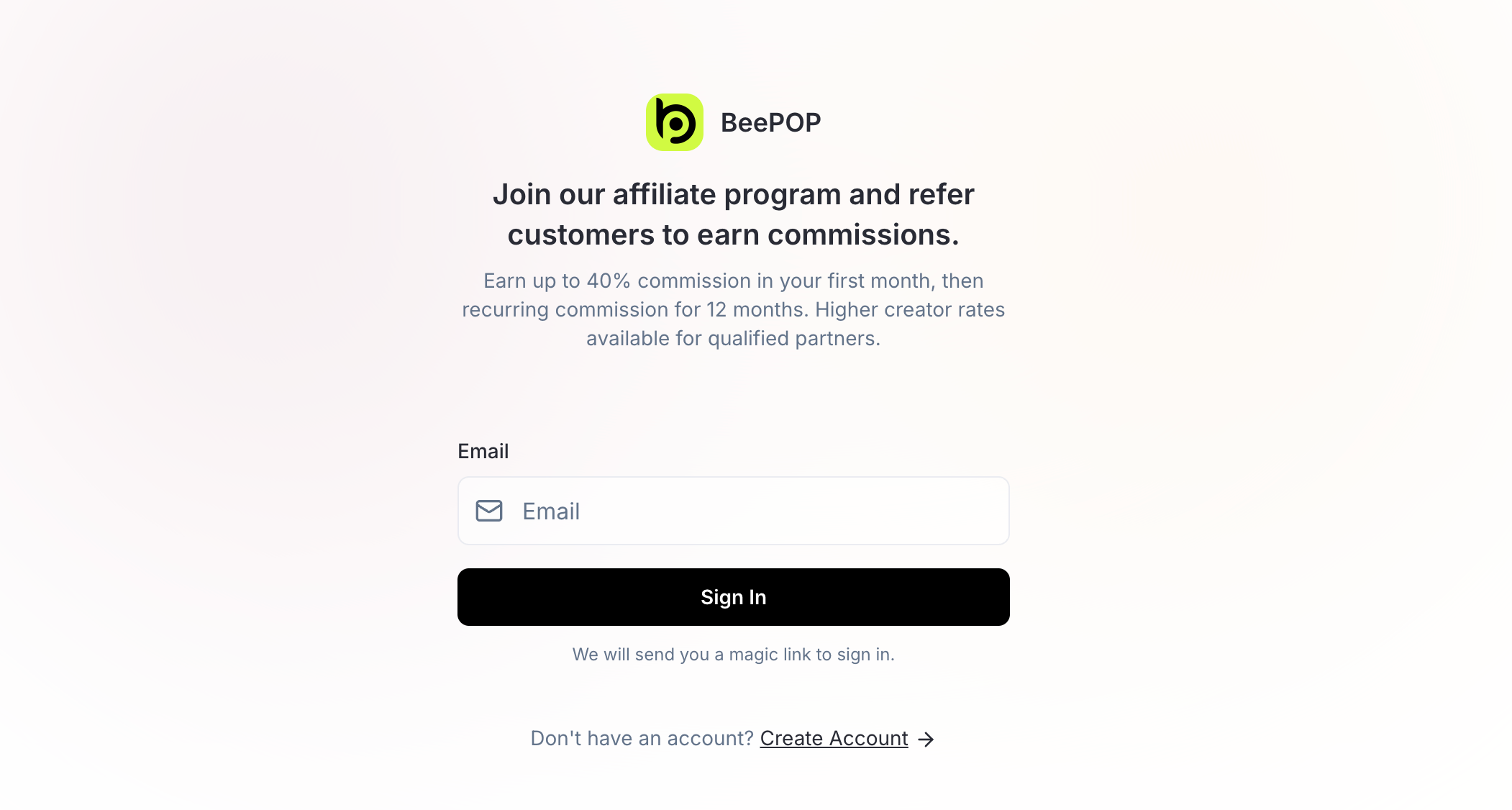 Sign in with Your Email